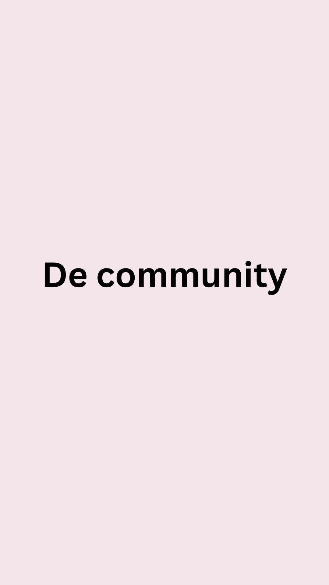 De community