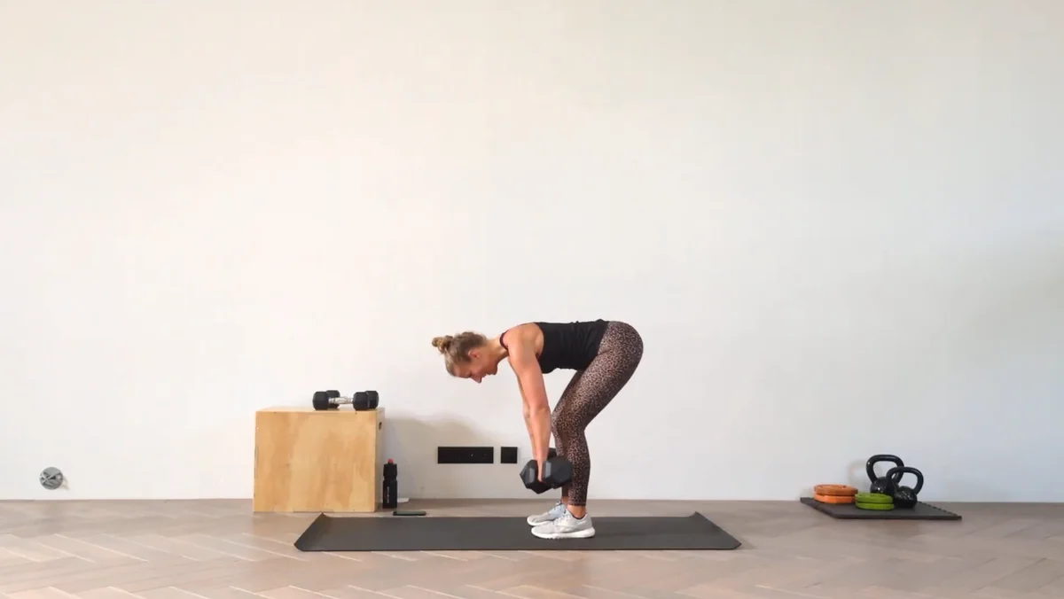 Superset met dumbbells